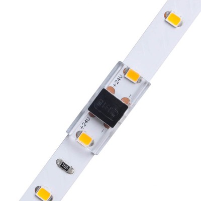 Billede af Samler til 10mm LED-strip - Tynd, IP20, til enkeltfarvede strips, til aluprofiler, strip til strip