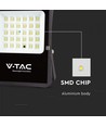 V-Tac 20W Solcelle projektør LED - Sort, inkl. solcelle, fjernbetjening, IP65