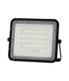 6W Solcelle projektør LED - IP65, Sort, inkl. solcelle, fjernbetjening, indbygget batteri