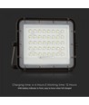 6W Solcelle projektør LED - IP65, Sort, inkl. solcelle, fjernbetjening, indbygget batteri