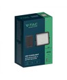 V-Tac 6W Solcelle projektør LED - Sort, inkl. solcelle, fjernbetjening, indbygget batteri, IP65