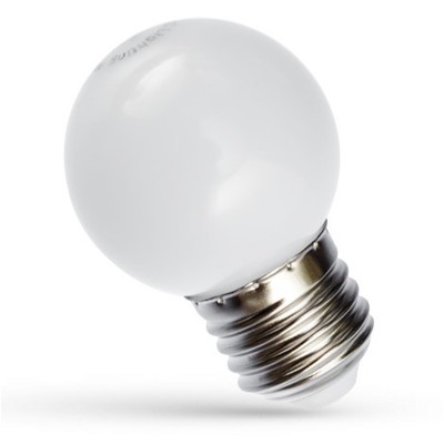 Spectrum 1W LED dekorationspære - Hvid, G45, E27 kr. 13,00,-
