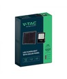 V-Tac 12W Solcelle projektør LED - Sort, inkl. solcelle, fjernbetjening, IP65