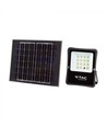 12W Solcelle projektør LED - IP65, Sort, inkl. solcelle, fjernbetjening