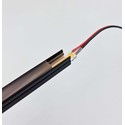 Profilsæt til akustikpanel inkl. 10W COB LED strip - Enkeltfarvet COB LED strip, komplet med sort cover og endestykker