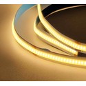 Profilsæt til akustikpanel inkl. 10W COB LED strip - Enkeltfarvet COB LED strip, komplet med sort cover og endestykker