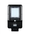 V-Tac 15W Solcelle gadelampe LED - Sort, inkl. solcelle, sensor, IP65