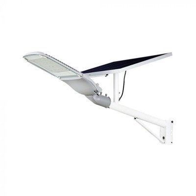 V-Tac 300W Solcelle gadelampe LED - Hvid, inkl. solcelle, fjernbetjening, IP65 - Kulør : Kold