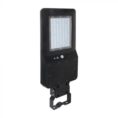 V-Tac 40W Solcelle gadelampe LED - Sort, inkl. solcelle, fjernbetjening, sensor, IP65 - Kulør : Neutral