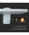 15W Solcelle væglampe LED - IP65, Hvid, sensor
