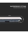 V-Tac vandtæt 36W komplet LED armatur - 120 cm, 120lm/W, gennemfortrådet, IP65, 230V