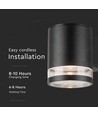 0.55W Solcelle væglampe LED - IP54, Sort