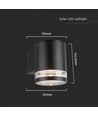 0.55W Solcelle væglampe LED - IP54, Sort