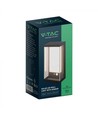 1W Solcelle væglampe LED - IP54, sort, sensor