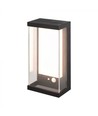 1W Solcelle væglampe LED - IP54, sort, sensor