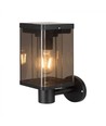 2.5W Væglampe LED - IP54, sort, sensor, solcelle