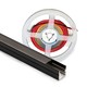 120cm Lys til akustikpanel, sort - Komplet sæt med aluprofil og COB LED strip