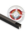 120cm Lys til akustikpanel, sort - Komplet sæt med aluprofil og COB LED strip