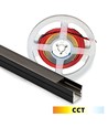 120cm Lys til akustikpanel, sort - CCT LED strip, Komplet sæt med aluprofil