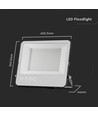 200W LED projektør - 185lm/W, arbejdslampe, udendørs
