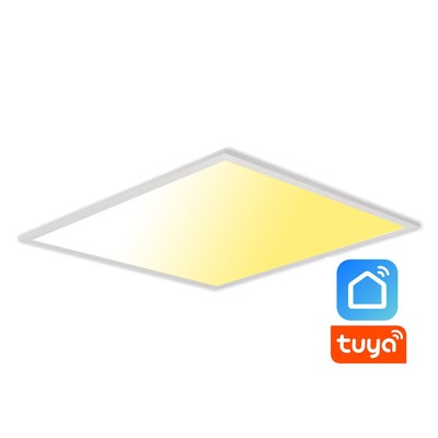 LEDlife 60×60 Wifi CCT Smart Home LED panel – 36W Tuya/Smart Life hvid kant – Dæmpbar : Via Smart Home Kulør : Fra varm til kold