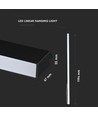 40W LED nedhængt loftarmatur - 120cm, Samsung LED chip