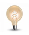 E27 dekorativ LED globepære - spiral filament, 5W, ekstra varm hvid