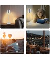 Opladelig LED bordlampe Inde/ude - Sølv, touch dæmpbar, CCT, IP54 udendørs