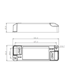 Lifud 40W dæmpbar LED driver - 0/1-10V signal interface, flicker free, bl.a. til store LED paneler