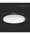24W LED loftslampe - Ø29,5cm, Højde: 5,5cm, hvid kant