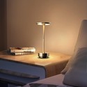 Opladelig LED bordlampe - Guld, touch dæmpbar, CCT, IP20