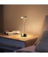 Opladelig LED bordlampe - Guld, touch dæmpbar, CCT, IP20