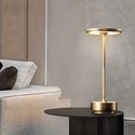 Opladelig LED bordlampe - Guld, touch dæmpbar, CCT, IP20