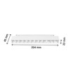 Spectrum SHIFT Grid 12W - Hvid, RA90, 20 cm, UGR19