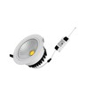 5W Ø8,5cm COB indbygningsspot RA80 - Hul: Ø7 cm, Mål: Ø8,5 cm, hvid kant, 2700K