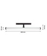 12W RA90 SHIFT Beam - Sort, 40 cm