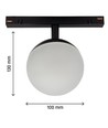 5W RA90 SHIFT Globe - Sort, Ø10 cm