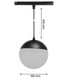 5W RA90 SHIFT Globe P - Sort, Ø10 cm
