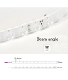 5m 22W/m LED strip Wall washer - 24V DC, IP68, 48 LED pr. meter
