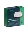 V-Tac 24W LED loftslampe - 29,5 x 29,5cm, sort kant, inkl. lyskilde