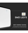 24W LED loftslampe - 29,5 x 29,5cm, Sort kant