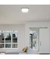 18W LED loftslampe - 25 x 25cm, sort kant