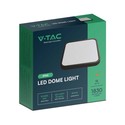 V-Tac 18W LED loftslampe - 25 x 25cm, sort kant, inkl. lyskilde