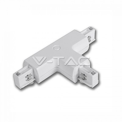 V-Tac T-samler til skinner - Hvid