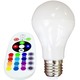 E27 6W LED pære - Med RF fjernbetjening, RGB