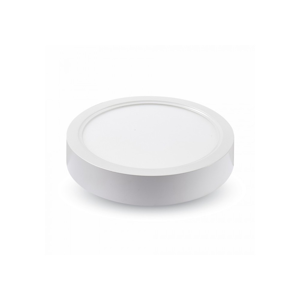 V-Tac 22W LED loftslampe - Ø20,5cm, højde: 3,5cm, hvid kant, inkl. lyskilde - Kulør : Varm, Dæmpbar : Ikke dæmpbar Billede af V-Tac 22W LED loftslampe - Ø20,5cm, højde: 3,5cm, hvid kant, inkl. lyskilde - Kulør : Varm, Dæmpbar : Ikke dæmpbar