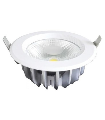 Outlet: V-Tac 10W LED indbygningsspot - Hul: Ø12 cm, Mål: Ø13.5 cm, 230V