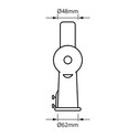 V-Tac justerbar beslag til gadelamper - Passer til 30W og 50W, Ø48mm / Ø62mm