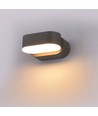 6W LED væglampe - IP65 udendørs, Oval, grå, roterbar 350 grader, inkl. lyskilde