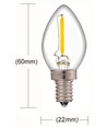 E14 0,7W dæmpbar mini pære
